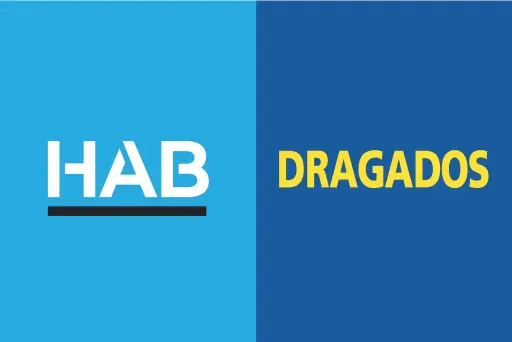 Tårnflagg 3×2m — HAB+Dragados